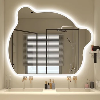 Нередовен Тоалетка Smart Mirror Душ-Кабина, Голяма Покет Баня По Цялата Дължина С Led Огледало За Баня Естетически Огледала Espelhos Com Luzes