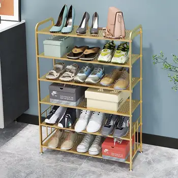 Нова мода Домакински Проста Метална Стойка За Обувки, Кутия За Съхранение на Обувки, Шкаф за Обувки, Чехли За Съхранение, Многослойна рамка, която Рамка