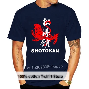Нова популярната мъжка черна тениска за бойни изкуства-шотокан карате S-3XL