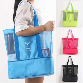 Нова термоизоляционная чанта, ръчна чанта за обяд, полезна чанта през рамо, чанта-хладилник, чанта за пикник, окото плажната чанта за съхранение на храни и напитки