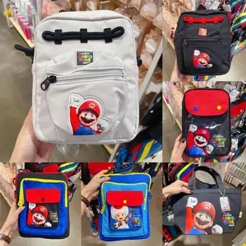 Нова чанта за съхранение на Супер Марио, чанта за лаптоп с шарките на аниме, преносим молив случай е с голям капацитет, чанта през рамо, подарък за детски фестивал Kawaii