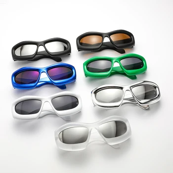 Нови Слънчеви очила Y2K Женски Instagram, Модни слънчеви очила в стил steampunk, Мъжки Слънчеви очила в стил хип-хоп