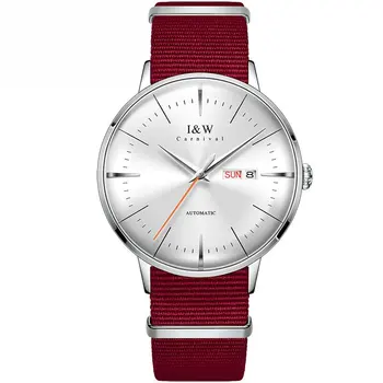 Нови Швейцарски маркови луксозни мъжки часовници, Модни Автоматични Механични ръчни часовници, мъжки водоустойчив часовник, Червен relogio masculino