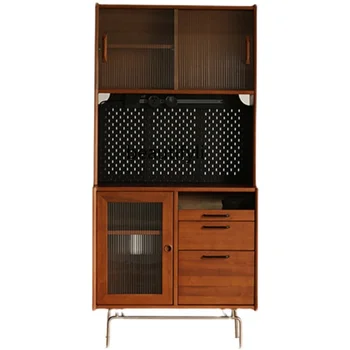 Новият китайски, кухненски шкаф от масивна дървесина за дневна в Ретро стил, органайзер за съхранение, корпусна мебел