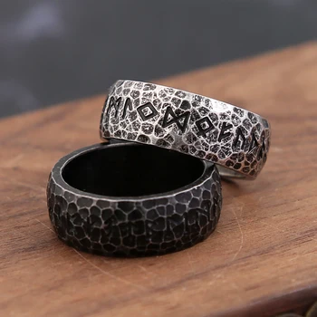 Ново записване, винтажное пръстен, но Викингите за мъже и жени, Модни пръстени-амулети от неръждаема стомана в стил пънк, Байкерские Прости Уникални бижута, подаръци