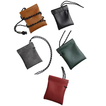 Окачен маточната чанта от изкуствена кожа, малък пътен маточната торбичка, чанта, подложка за слушалки, чанта за носене на слушалки за скално катерене на открито, на къмпинг, за пътуване