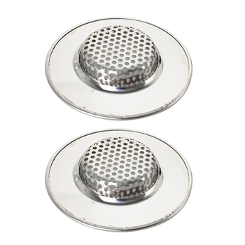 Опаковка от 2-те Ситечек за мивки Цедка за мивки от неръждаема стомана за повечето Кухненски Мивки Сливная Кошница Безопасни дизайн на Кухненско Цедка