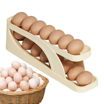 Органайзер за яйца в хладилника, поставка за яйца на масата, артефакт, позволяващ автоматично перекатывать ред, спестяващ място Диспенсера за шкаф-хладилник