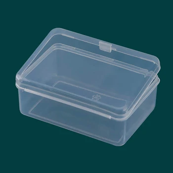 Пластмасова прозрачна кутия за съхранение 1бр Квадратен Калъф за дреболии, Опаковки, Кутии за Бижута, Мъниста Контейнер за подробности Органайзер