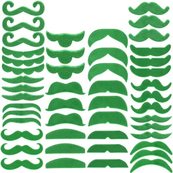 Подаръци за оформяне на брада, Зелена дрехи с фалшива брада Сувенири за партита в чест на Деня на Свети Патрик Плюшени фалшиви мустаци