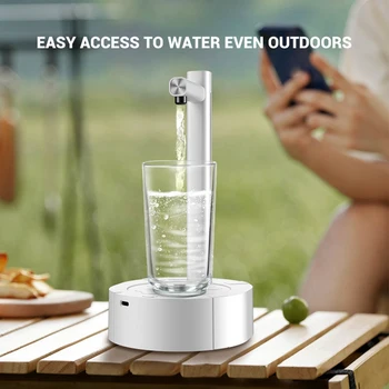 Преносим настолен електрически диспенсер за вода, бутылочный помпа, Зареждане чрез USB, Автоматична машина за питейна вода, подходящи за дома и на открито