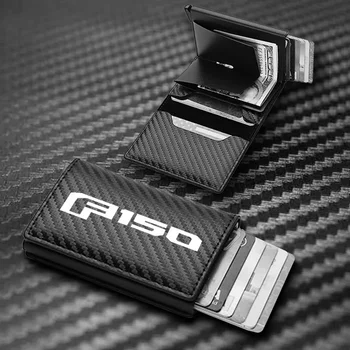 Притежател на кредитна карта с радиочестотна идентификация на въглеродни влакна, мъжки портмонета, титуляр на банкова карта, портмоне от изкуствена кожа за Ford F150 Focus, Fiesta, притежателят на картата