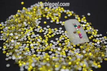 Продажба на едро 1480 бр. / опаковане. SS6 жълто 2 мм Блестящ Кристал ЦВЕТНИ Кристали За Дизайн Нокти с диаманти с високо качество Бруто за нокти Diamond