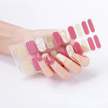 Прости 3D стикери за нокти Водоустойчив трайни самозалепващи тайна за нокти DIY Маникюр за Нокти-арт Полуотвержденная гел стикер за нокти