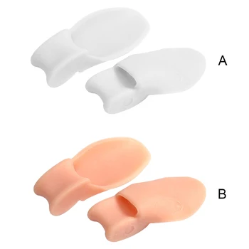 разделители пръстите на краката 2 елемента SEBS, подпори за пръстите на краката, с релефни подпори за разходка, инструменти за коригиране на стоп, бял