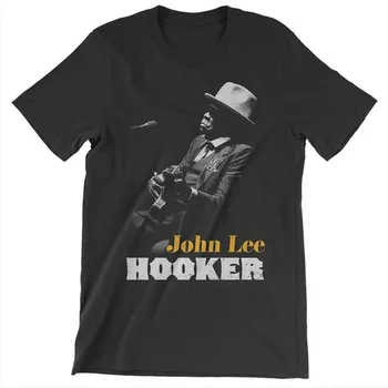 ретро John Lee Hooker in concert, черна тениска, унисекс, памук, всички размери TA3624