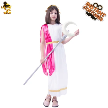 Римският костюм за момичета, детски гръко-римския костюм на принцеса, рокля на принцеса от епохата на Възраждането за cosplay на Хелоуин