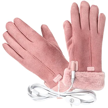 Ръкавици с USB-топъл, зимните топлинни ръкавици с един пръст, ветроупорен ястия за ръце с топъл, преносими батерии