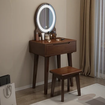 Светлинното тоалетка, Организаторите, Огледало, стол, Тоалетка, богат на функции мебели за спалня De Maquiagem