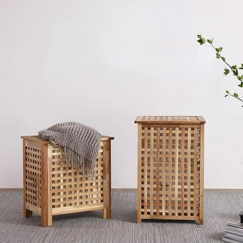 Скандинавски начало на собственост с капак Кошница за дрехи Японската Окото Кутии за съхранение от масивно Дърво Малък апартамент масичка за кафе Органайзер за съхранение