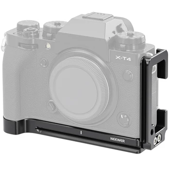 Скоба NEEWER X-T4 L, съвместим с камера Fujifilm X-T4, алуминиева плъзгаща Се странична плоча и основа със защита от перекручивания Arca Type Quick