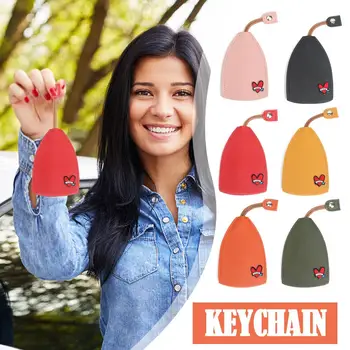 Сладък ПУ Разтегателен Ключодържател Creative Love Heart Key Case Кожен Портфейл и Ключодържател в Кожена Чанта за Ключове Car Key Box O4B4