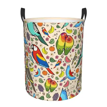 Смешни Папагали кош за бельо Голяма Кошница за съхранение на дрехи Вълнисто папагал Какаду Играчки за птици Органайзер за детска стая