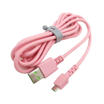 Смяна на зарядно кабел Powerline Micro USB за безжична мишка Naga захранващия Кабел PVC + найлонов тел 180 см P9JB