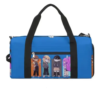 Спортна чанта Omori Friends с герои от аниме, спортни чанти за плуване, мъжки дизайнерски аксесоари за фитнес, реколта чанта за фитнес, улични чанти