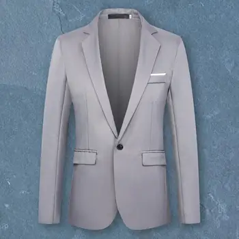 Стилно яке с голям размер с дълги ръкави и новите дрехи форма монтаж джобове, яке за офис мъже, яке за костюм