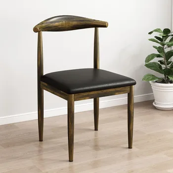 Стол за хранене на масата, домашен кът, стол, прост стол в стил ретро С облегалка от бичи рога, стол за офис, Нов китайски стол за хранене