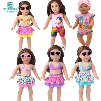 стоп-моушън облекло, моден бански, бански костюм, 17-18-инчов кукла за новородено, американската кукла, играчка подарък за момичета
