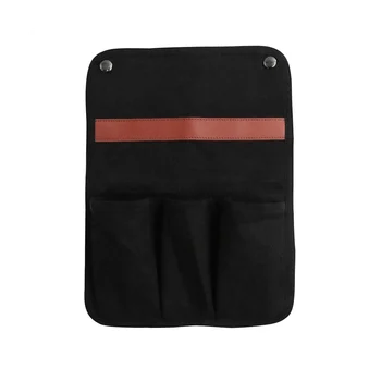 Странична чанта-органайзер за походного стола, барбекю, чанта за градински инструменти, джоб за съхранение подлакътник походного стола, черен
