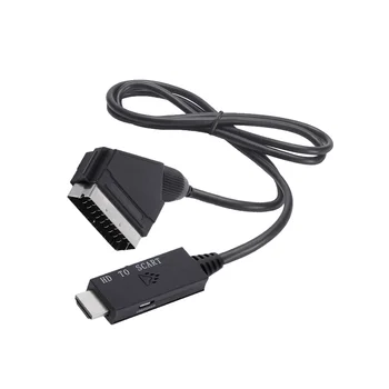 Съвместим с HDMI кабел, Scart, с Дължина 1 М Аудио / видео Конвертор HDMI Scart Съвместим с HD Конвертор