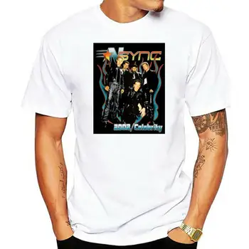 Тениска 2002 Xl с логото на Nsync Tour Celebrity, размер на тениски S-2Xl, най-добрите стоки тениска с цифрово принтом