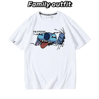 Тениска Disney Бод, мъжки t-shirt, Женски моден тренд, брандираната свободна тениска с къс ръкав, детска тениска с анимационни герои, двойка 2024