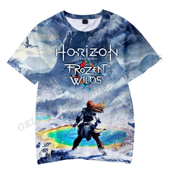 Тениска Horizon Zero Dawn, мъжки и дамски модни тениски, бебешки блузи в стил хип-хоп, тениска за момчета, ризи с къс ръкав, тениски Zero Game