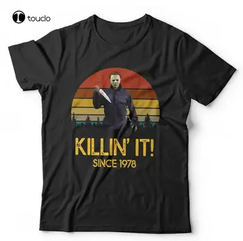 Тениска Killin ' It на Хелоуин, за мъже и деца - Майкъл Майърс, Хоррор, Слэшер Тениска