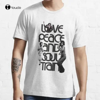 Тениска Love, Peace And Soul Train По Поръчка Aldult Teen Унисекс С Дигитален Печат, Модни Забавно Новост Xs-5Xl