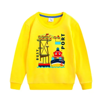 Товарен кораб Aimi, Lakana, пуловер с анимационни герои, Памучни дрехи за малките момчета, ежедневни hoody с кръгло деколте, детски палта, потници