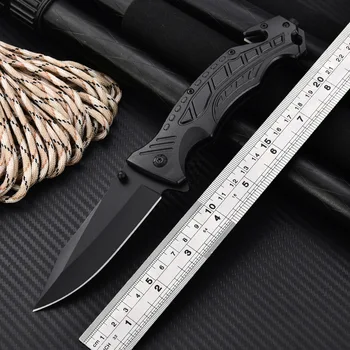 Точков сгъваем нож, остър за самозащита на открито, с висока твърдост, мини-тактически сгъваем нож за оцеляване с алуминиева дръжка на открито