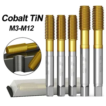 Тренировка за екструдиране на кобалт M35, Метрични тренировка за формоване, без канали, M3-M12 HSSE, Метчик с оловянным покритие за метал от неръждаема стомана