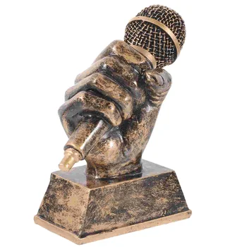 Трофеи с микрофон на Сребърна Награда на певицата Благодарственный подарък Танц трофей Трофей с микрофон Награда за пеене трофей за конкурси по караоке