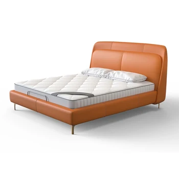 Търговия на дребно мода Гореща разпродажба метална рамка от дъб king queen size orange домашна електрическа регулируема умна легло