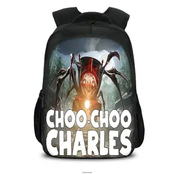Ученически чанти Choo-Choo Charles, ортопед 16-инчов раница за начално училище за момчета и за момичета, детски игри, cartoony Mochila Escolar