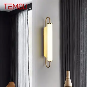 Халба бира TEMOU Nordic, led лампа, модерен, креативен дизайн, златни осветителни тела, декоративни растения за дома: коридор