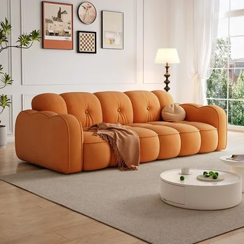 Хубава Европейския двоен разтегателен диван, просто бял облак, дизайнерски шезлонг, Модерен диван, Луксозно обзавеждане за спалня е в скандинавски стил, Малък салон Meuble