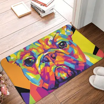 Цветна подложка за баня Dog Doge, домашна черга, килим за хол, Входна врата