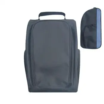 Чанта за обувки за голф Сгъваема 10-литров чанта за контейнери с 2 странични джобове Прахоустойчив органайзер за съхранение на Водонепропускливи контейнери за пътуване на открито