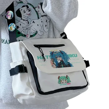 Чанта през рамо Hatsune Miku joint list, мультяшная сладък студентски личност, двухмерная симпатична чанта-месинджър голям капацитет